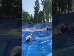 สระว่ายน้ำ HDPE Geomembrane Liner ฝังกลบสีน้ำเงิน 1.5 มม