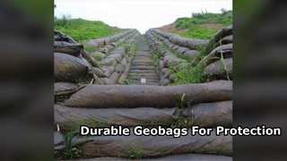 Geotextile Geobag การควบคุมน้ำท่วม การรองรับที่ทนทาน