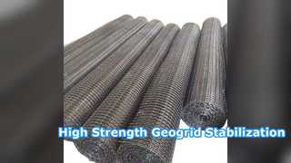 Geogrid โพลีโพรพีลีนความแข็งแรงสูงสำหรับการรักษาเสถียรภาพของดิน