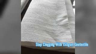 ตัวกรอง Geotextile 150 แกรมสำหรับท่อระบายน้ำและการระบายน้ำแบบฝรั่งเศส