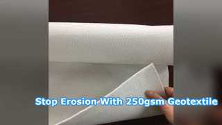 Geotextile ทน UV 250gsm สำหรับการควบคุมการกัดเซาะ