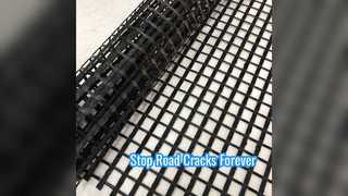 Geogrid ไฟเบอร์กลาสสำหรับการรักษาเสถียรภาพทางเท้าถนนที่ทนทาน
