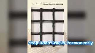 การเสริมแรงถนน Geogrid ไฟเบอร์กลาสและการป้องกันรอยแตกร้าว