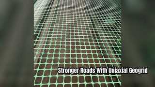 Geogrid แกนเดียวที่มีความแข็งแรงสูงสำหรับการเสริมแรงถนน