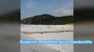 Geotextile เจาะเข็ม 200 แกรมสำหรับการกรองถนน