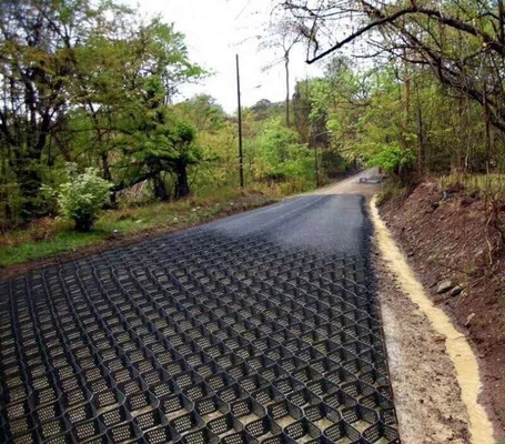 Driveway HDPE Geocell Ground Grid Paver การรักษาเสถียรภาพของดิน Geocell Retaining Walls