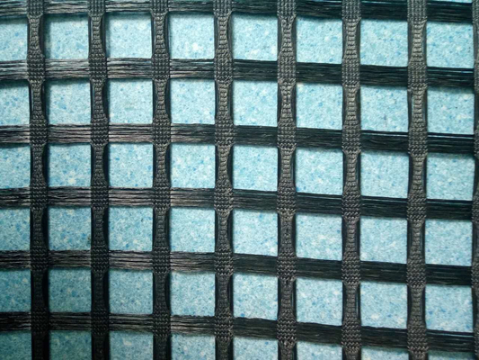 ซีเมนต์ปูผิวทางพื้นเสถียรภาพตาข่ายไฟเบอร์กลาส Geogrid ทนด่าง