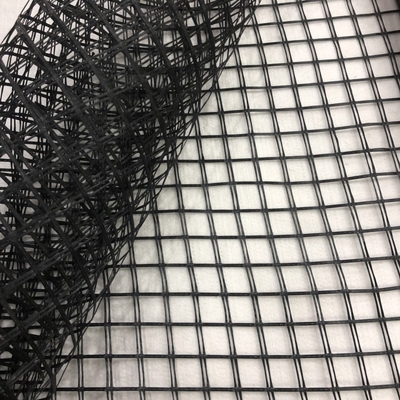 PP Basalt Fiber Geogrid สำหรับรถไฟ 200 ม. ทนด่าง