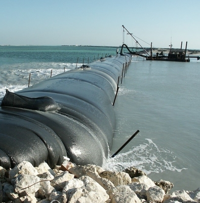 ถุง Geotextile ควบคุมน้ำท่วมสำหรับการก่อสร้างเขื่อนกลไกการขุดลอก