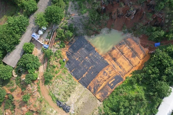 กีโอเท็กสติล ท่อ dewatering ใช้เพื่อช่วยแปลงน้ํามันปาล์มมิลลินี