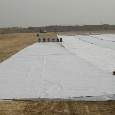 แผ่นรองใต้เบาะ Geotextile ที่ไม่ทอด้วยเข็มเจาะสำหรับซับในบ่อ