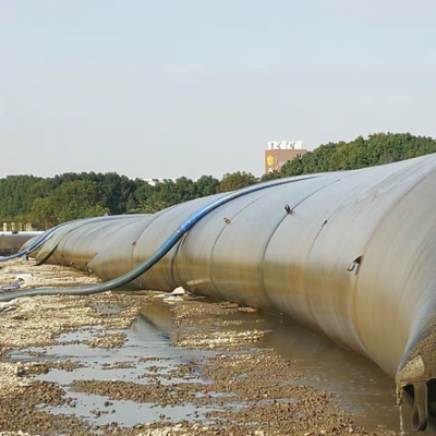 ท่อแยกน้ำ Geotextile ที่เติมทรายสำหรับการป้องกันการกัดเซาะชายหาดชายฝั่งและการป้องกันแนวชายฝั่ง