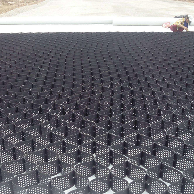 สีดำสีเขียว HDPE Geocell Gravel Stabilization Perforated