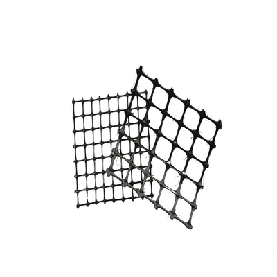 ตาข่ายพลาสติก Geogrid ที่มีความเสถียรสูงเสริมแรง Geogrid น้ำหนักเบาสำหรับถนน