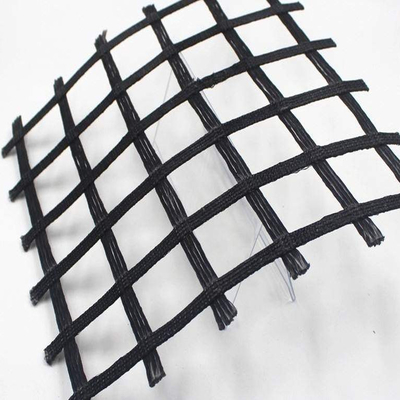 PET Geogrid ที่ปรับแต่งได้ Low Creep Asphalt Reinforcement Geogrid ที่จอดรถ