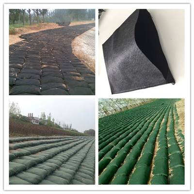 ปลอดสารพิษ PP Geotextile Geobag ไม่ทอ 200g-1400g สีเขียว Black